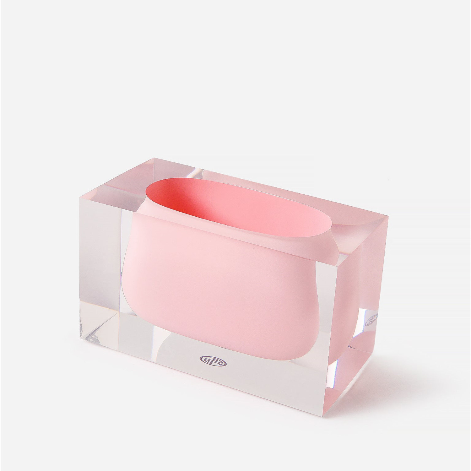 Pink Cute Rectangular botanical Gorge Fresh Flower Vase Clear Acrylic florals vase for wedding decor